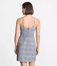 Petite LOFT Versa Seasonless Stretch Strappy Mini Dress Plaid
