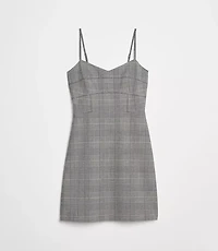 Petite LOFT Versa Seasonless Stretch Strappy Mini Dress Plaid