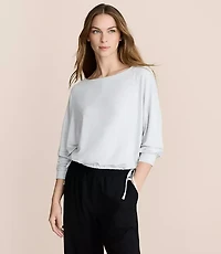 Lou & Grey Heathered Side Tie Essential Modal Tee
