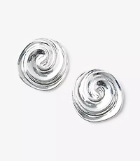 Metallic Swirl Stud Earrings