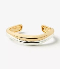 Mixed Metal Wave Cuff Bracelet