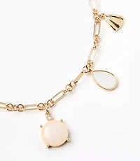 Pearlized Chunky Charm Necklace