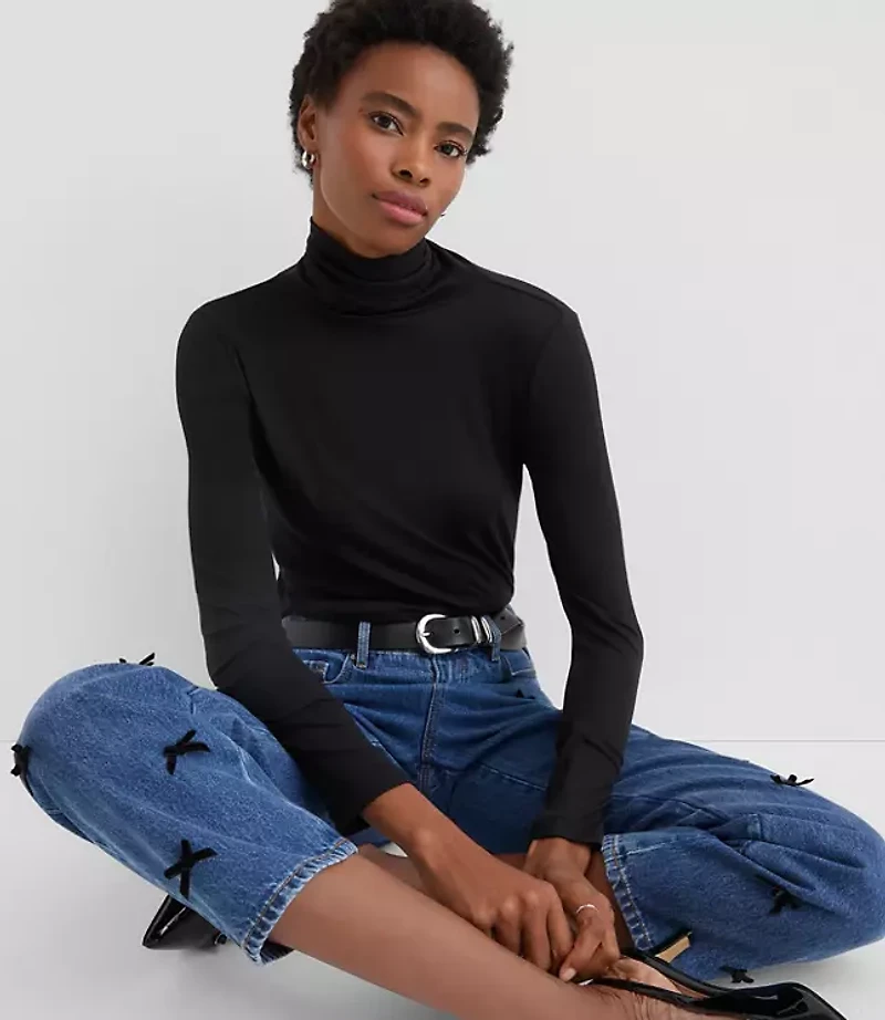 Micro Modal Turtleneck Top