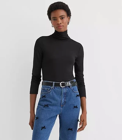 Micro Modal Turtleneck Top