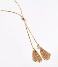 Metal Tassel Y-Necklace