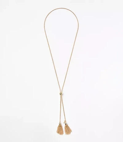 Metal Tassel Y-Necklace