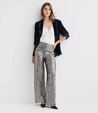 Clean Wide Leg Pants Sequin