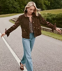 Petite Brushed Corduroy Shirt Jacket