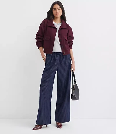 Petite Sawyer Pull On Pants Pinstripe