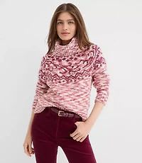 Spacedye Fair Isle Turtleneck Sweater