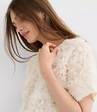 Floral Tulle Bubble Hem Tee