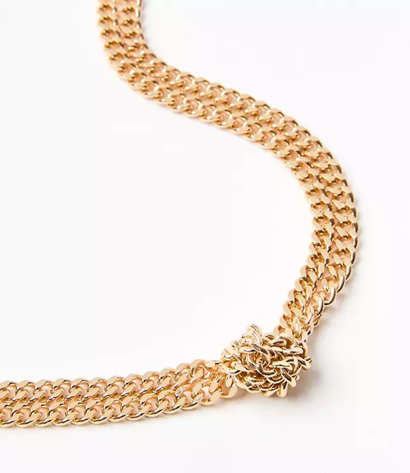 Knotted Chain Link Necklace