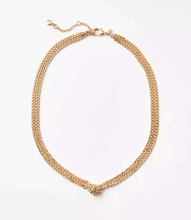 Knotted Chain Link Necklace