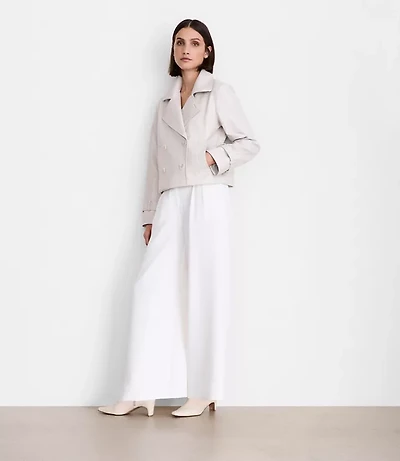 LOFT Versa Embossed Faux Leather Trench Coat