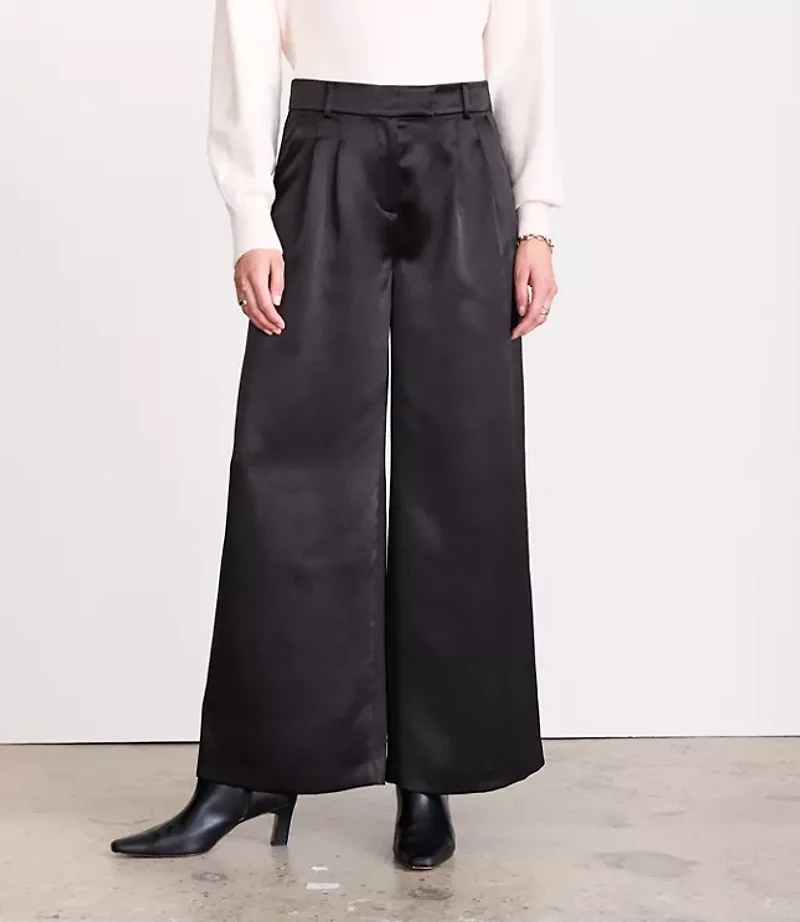 LOFT Versa Satin Palazzo Pants