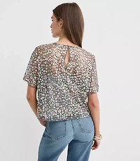 Floral Sequin Top