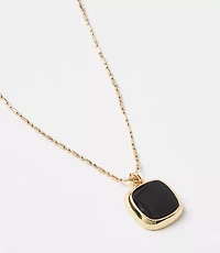 Enamel Square Delicate Necklace