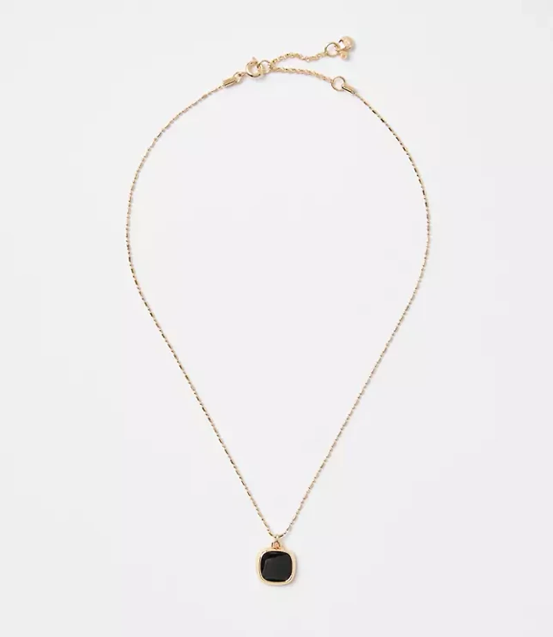 Enamel Square Delicate Necklace