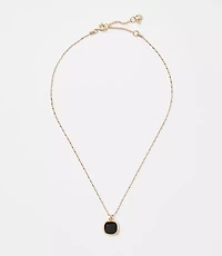 Enamel Square Delicate Necklace