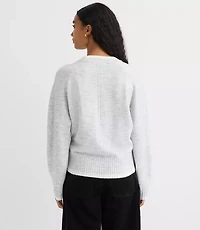 Tipped Seamed Raglan Sweater