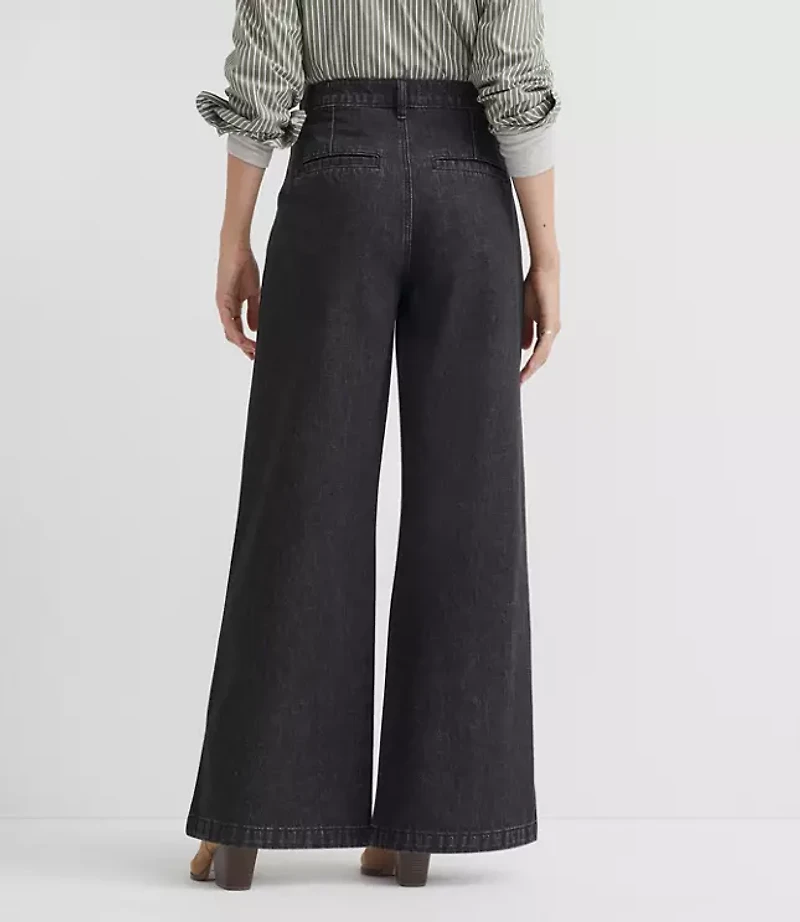 Curvy High Rise Trouser Jeans Washed Black Wash