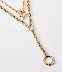 Horsebit Layered Necklace Set