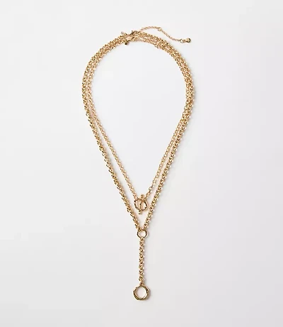 Horsebit Layered Necklace Set