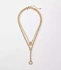 Horsebit Layered Necklace Set