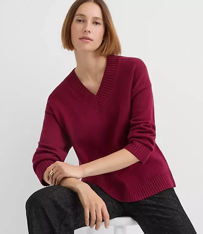 Slouchy V-Neck Sweater