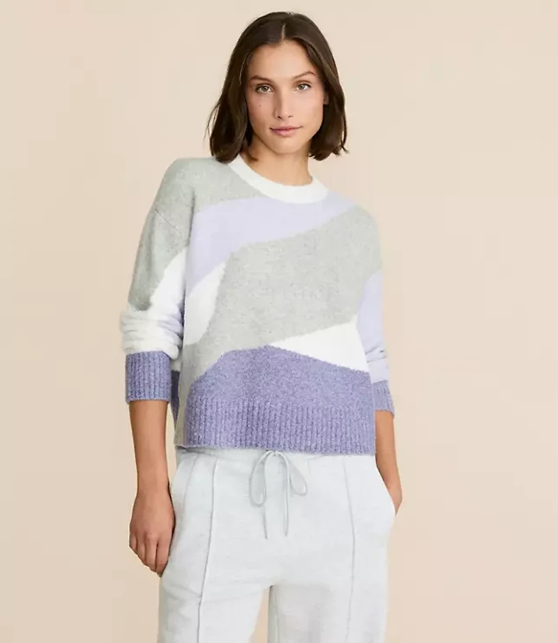 Lou & Grey Colorblock Boucle Sweater