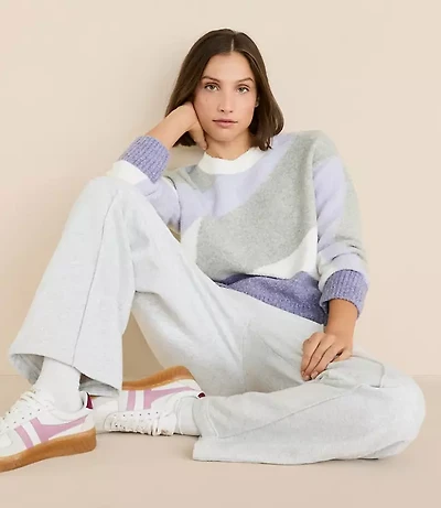 Lou & Grey Colorblock Boucle Sweater