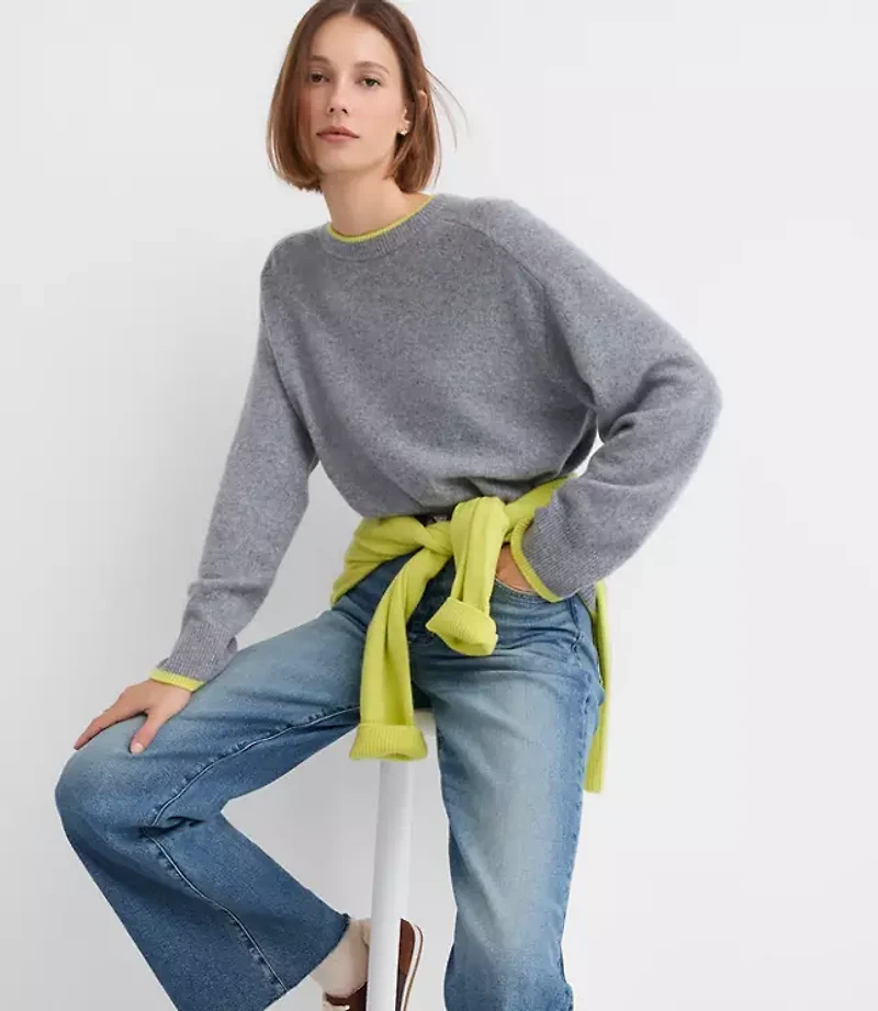 Tipped Oversized Cashmere Sweater