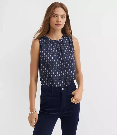 Foulard Ruched Trim Shell