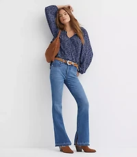 Petite Mid Rise Boot Jeans Luxe Medium Wash