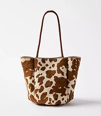 Spotted Haircalf Mini Tote Bag