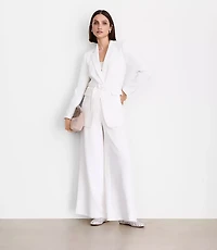 Petite LOFT Versa Crepe Drape Belted Blazer