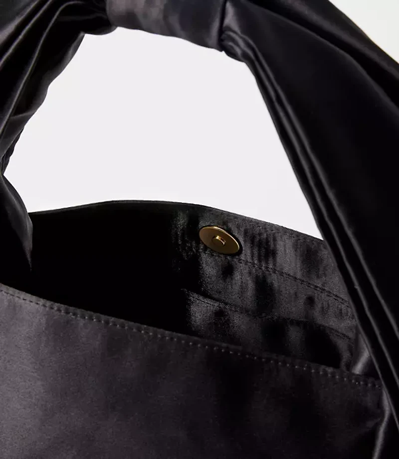 Satin Bow Handle Bag