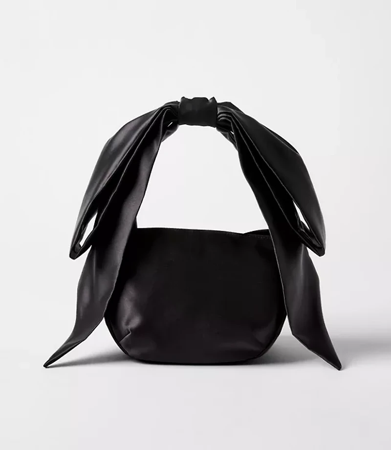 Satin Bow Handle Bag