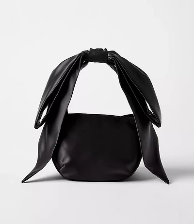 Satin Bow Handle Bag
