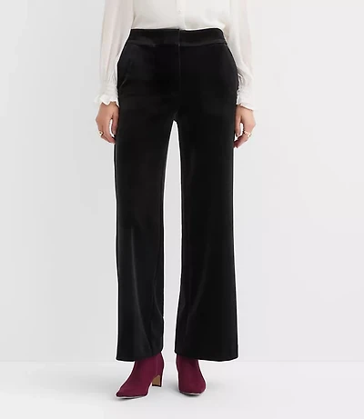 Curvy Clean Wide Leg Pants Velvet