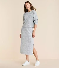 Lou & Grey Alpine Quilted Midi Pocket Skirt