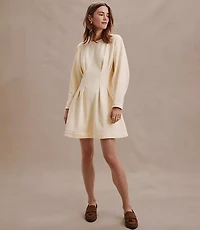 Pleated Terry Mini Dress