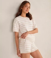 Haven Well Within Organic Cotton Crochet Stripe Shorts