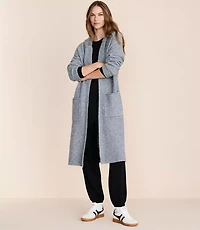 Petite Lou & Grey Boucle Hooded Maxi Cardigan