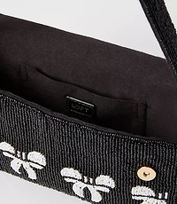 Bow Beaded Shoulder Bag