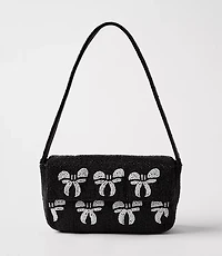 Bow Beaded Shoulder Bag