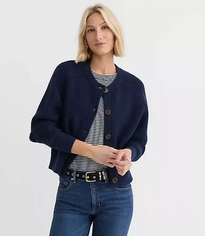 Ribbed Relaxed Cardigan