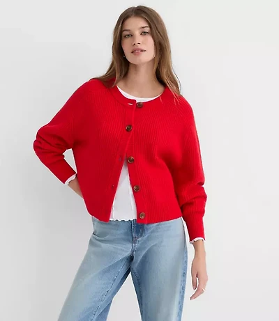 Ribbed Relaxed Cardigan