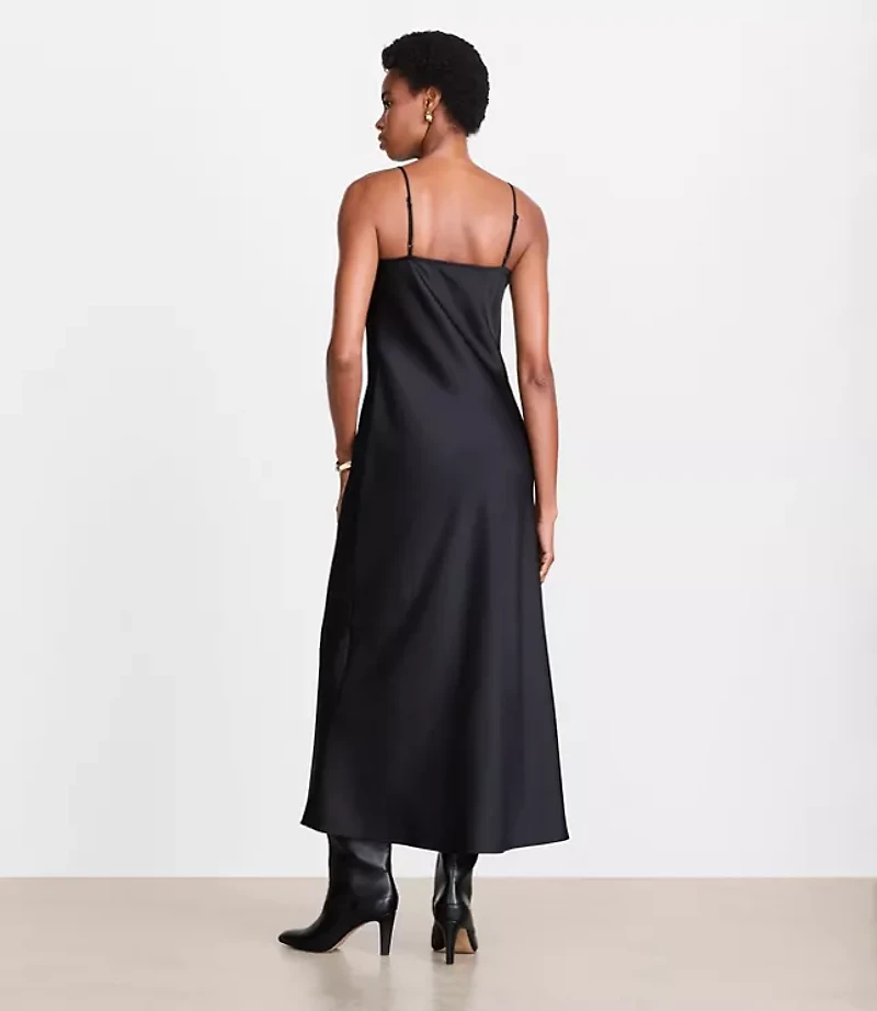 LOFT Versa Satin Maxi Slip Dress