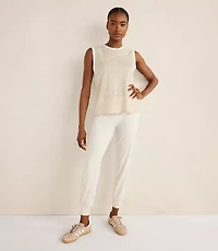 Haven Well Within Linen Stripe Crewneck Tank